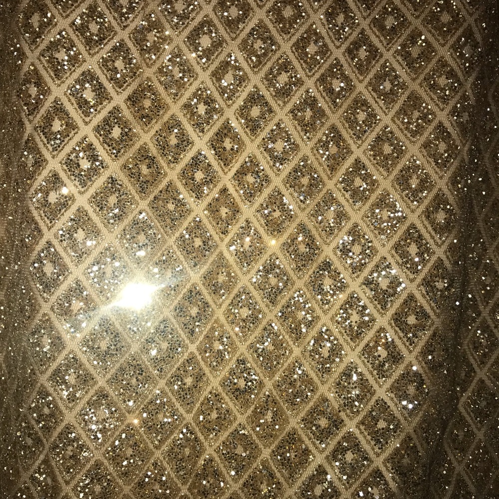 l’atiste Gold Glitter Pencil Skirt-size L - Picture 3 of 9